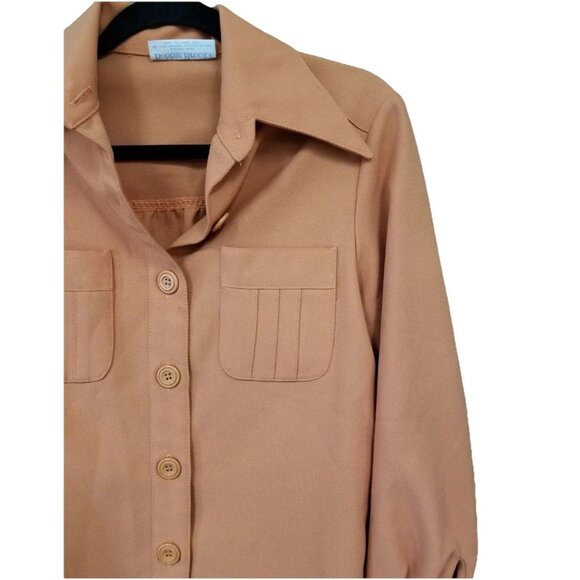 Bobbie Brooks‎ Vtg Butterfly Collar Button Down Belted Blouse Cinched14 /34'' - Picture 4 of 6